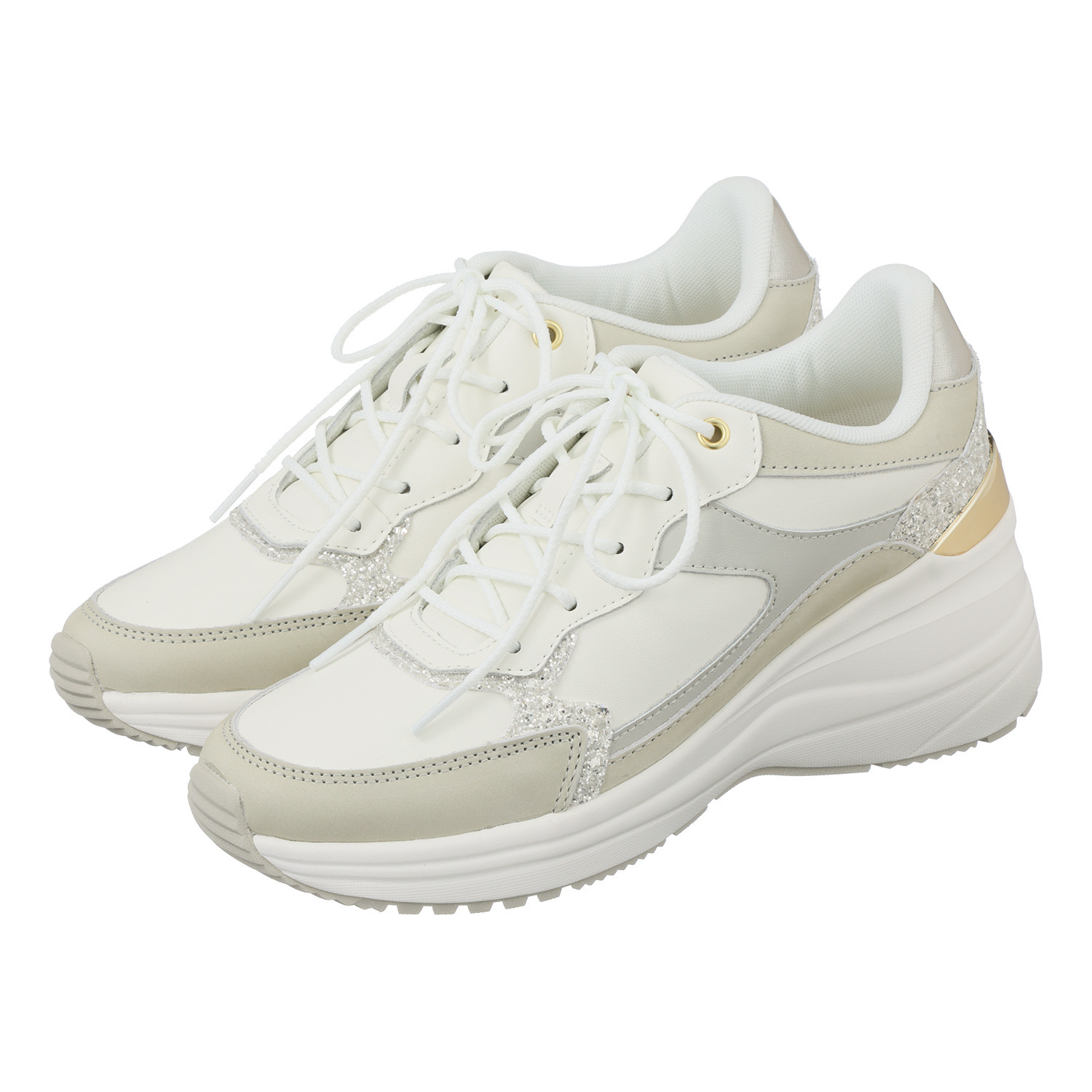 卑弥呼 グリッターアクセント 美脚 ヒールアップスニーカー