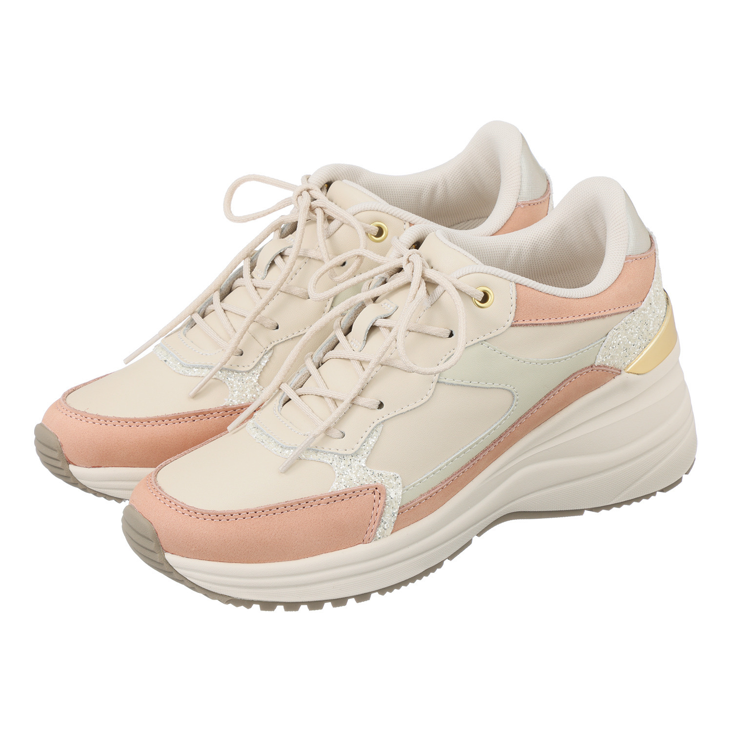 卑弥呼 グリッターアクセント 美脚 ヒールアップスニーカー