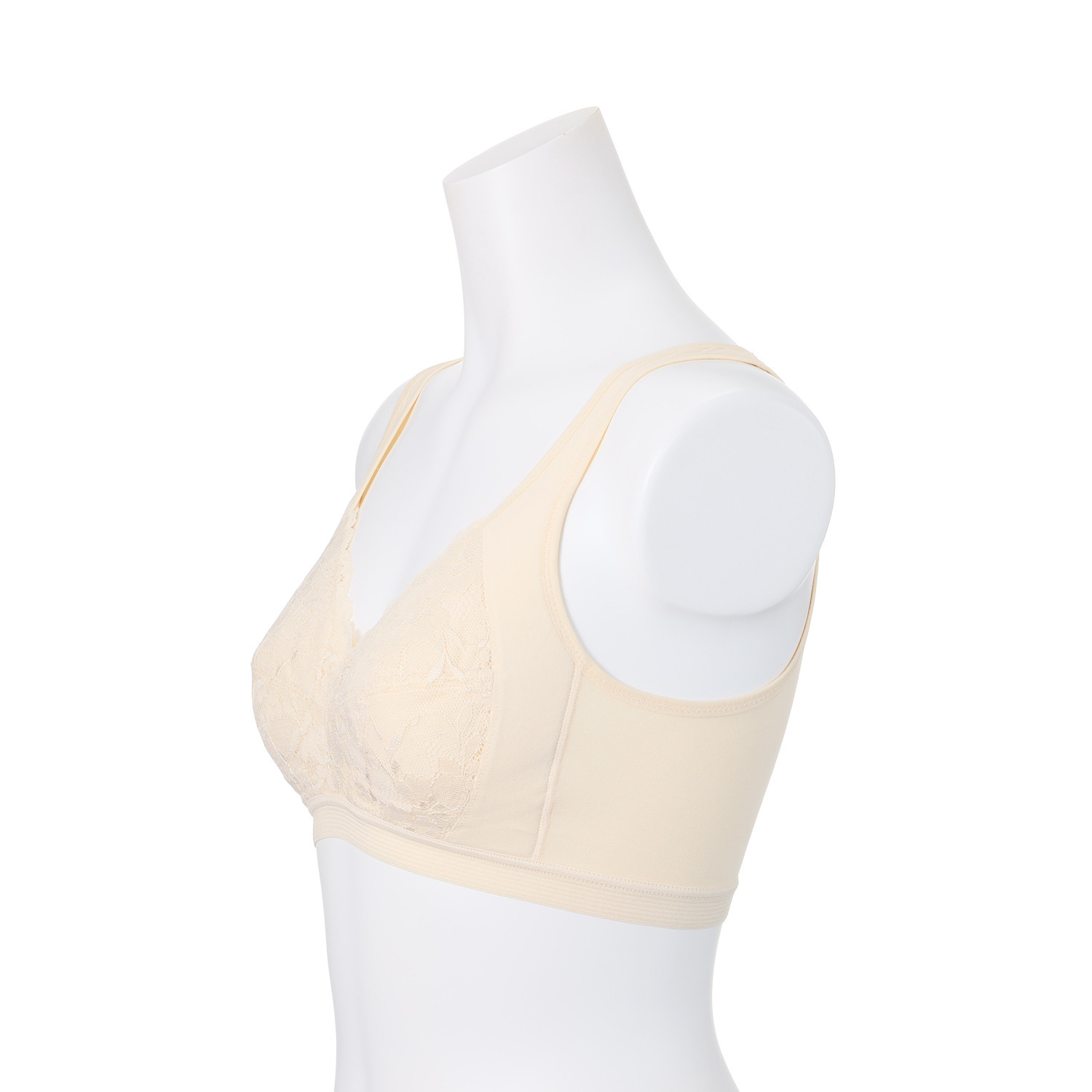 ２４時間ブラ ノンワイヤー レースブラジャー ２枚セット