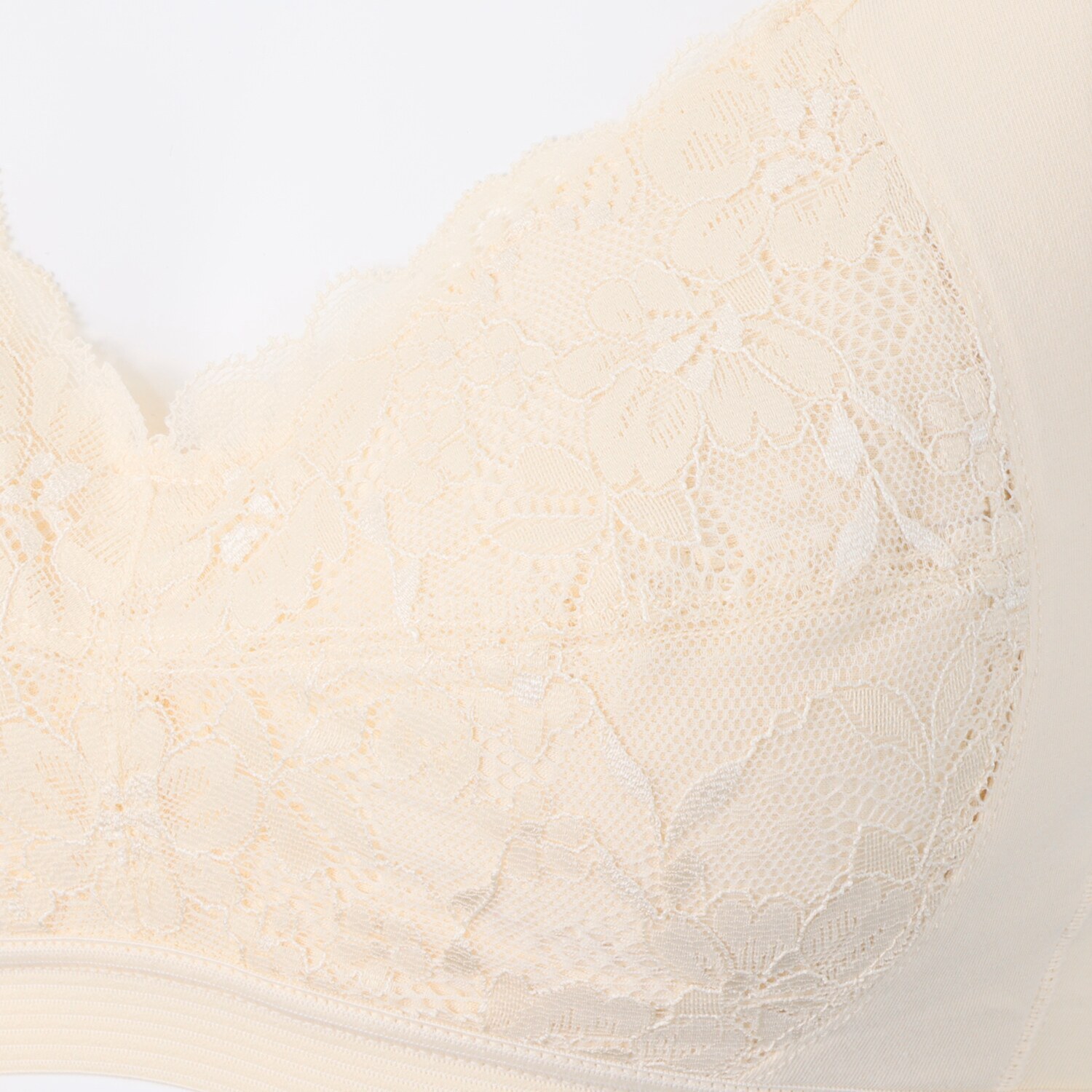 ２４時間ブラ ノンワイヤー レースブラジャー ２枚セット