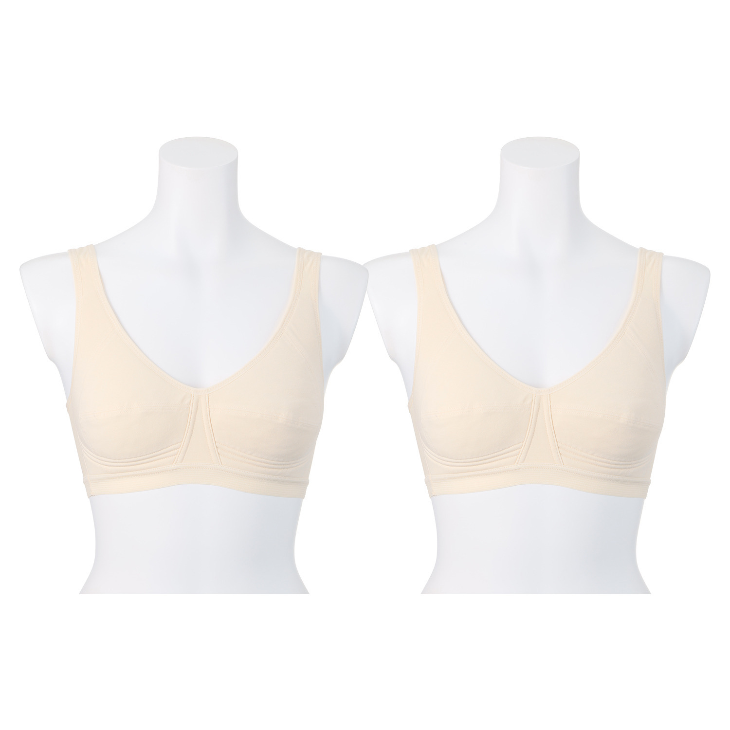 ２４時間ブラ ノンワイヤーブラジャー 同色２枚セット