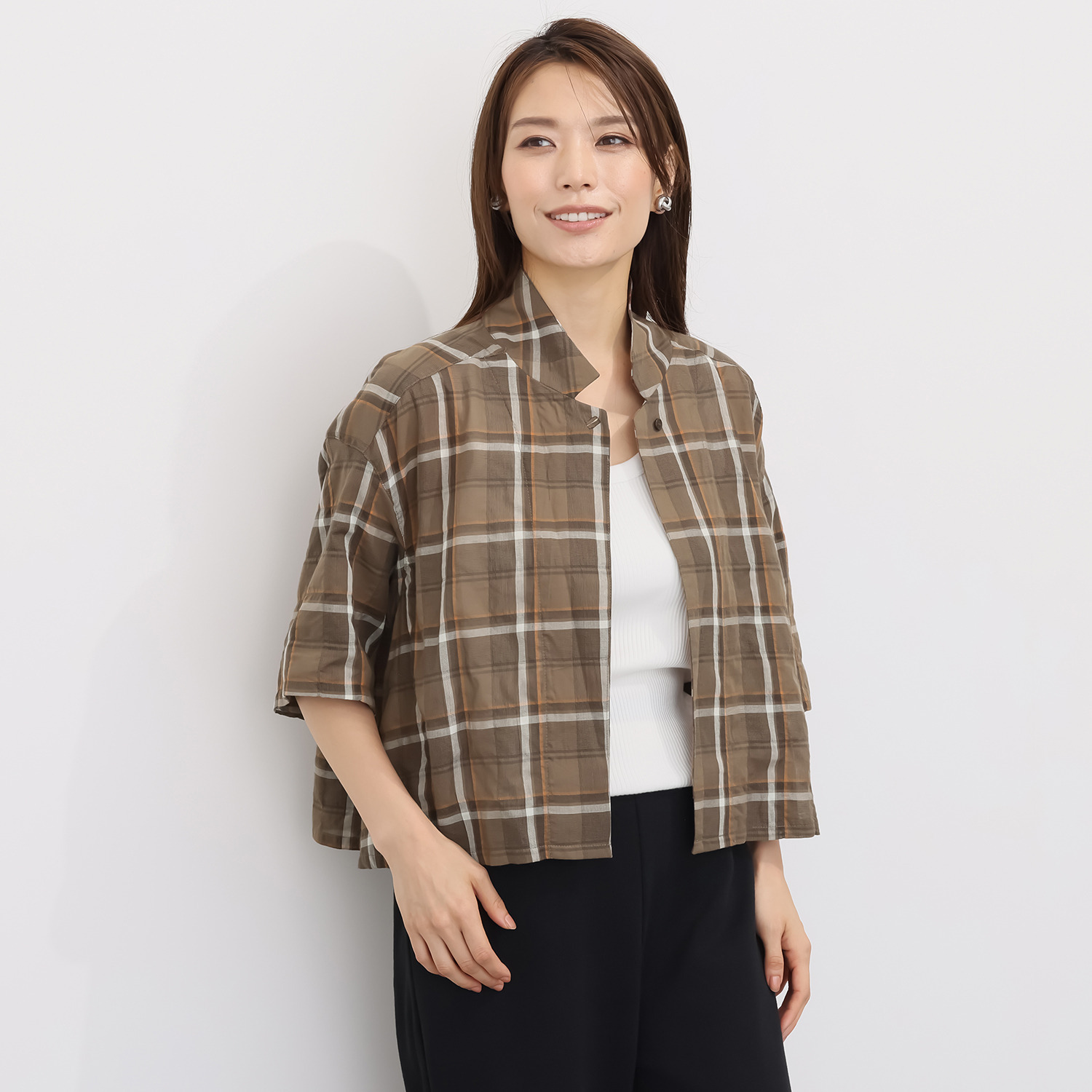 ＢＯＵＮＣＹ　ＢＯＮＤ ワッシャーコットン混 テーラードカラー エアリージャケット