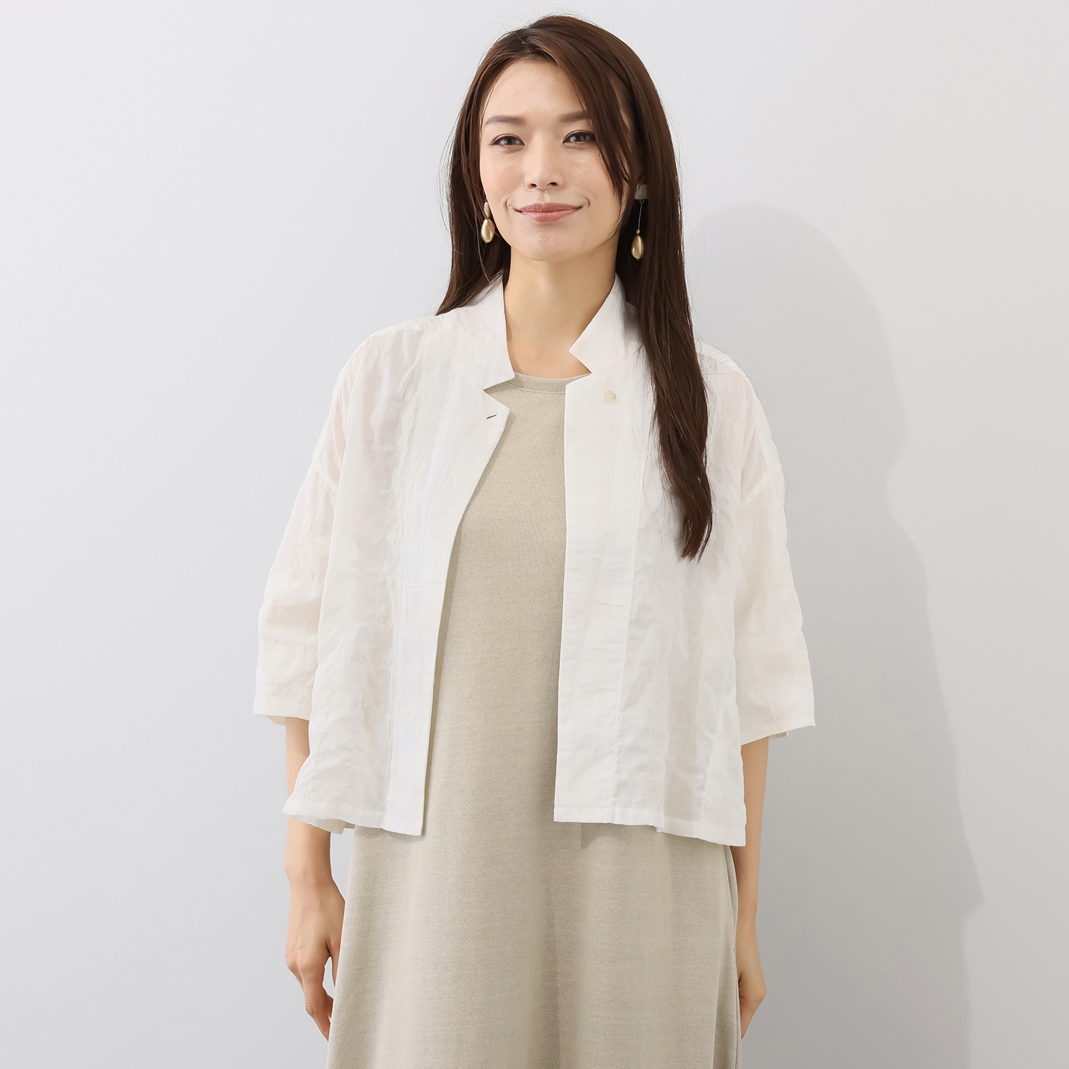 ＢＯＵＮＣＹ　ＢＯＮＤ ワッシャーコットン混 テーラードカラー エアリージャケット