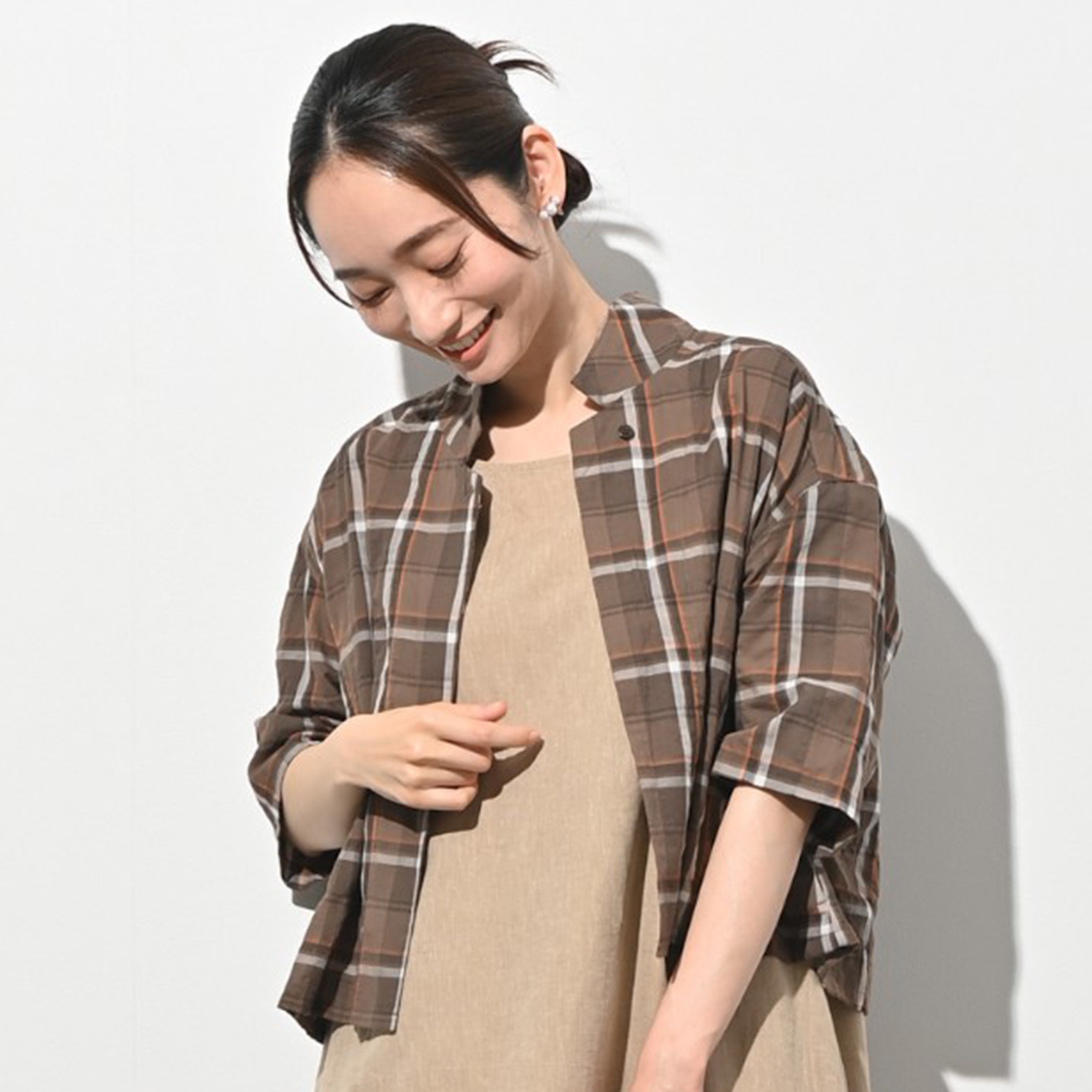 ＢＯＵＮＣＹ　ＢＯＮＤ ワッシャーコットン混 テーラードカラー エアリージャケット