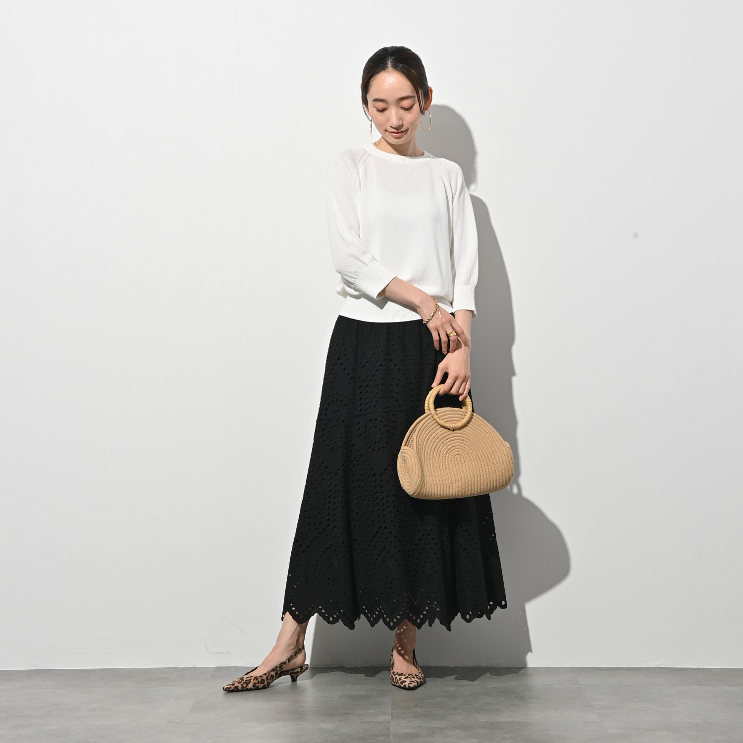 ＢＯＵＮＣＹ　ＢＯＮＤ 風抜けさらさら♪ エアフローヤーン ふんわりスリーブ ニットプルオーバー