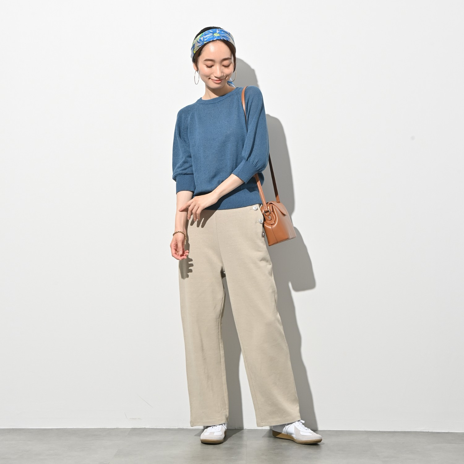 ＢＯＵＮＣＹ　ＢＯＮＤ 風抜けさらさら♪ エアフローヤーン ふんわりスリーブ ニットプルオーバー