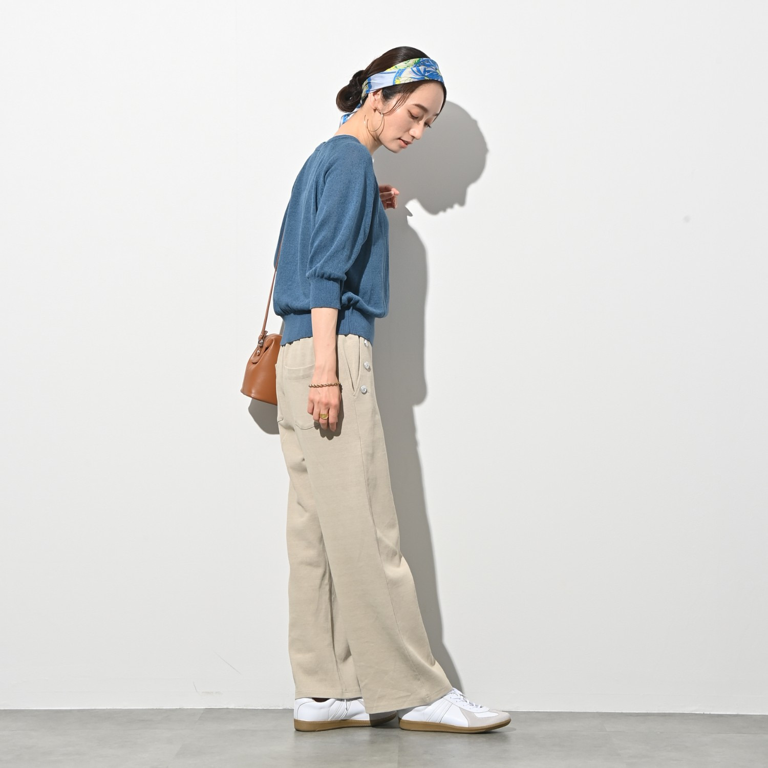 ＢＯＵＮＣＹ　ＢＯＮＤ 風抜けさらさら♪ エアフローヤーン ふんわりスリーブ ニットプルオーバー