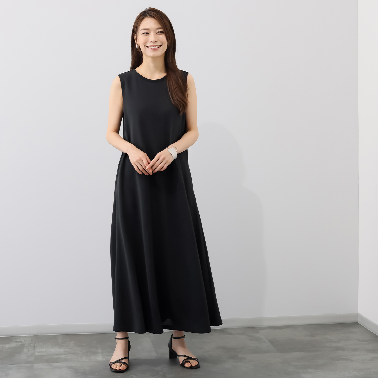 ＢＯＵＮＣＹ　ＢＯＮＤ 接触冷感 さらさら感がすごい！ エアフロージャージー フレアーワンピース