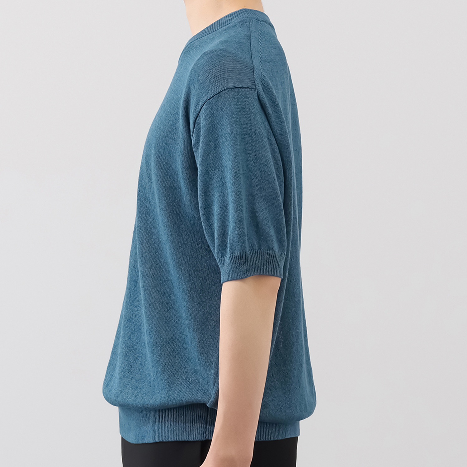 ＢＯＵＮＣＹ　ＢＯＮＤ 風抜けさらさら♪ エアフローヤーン 半袖ニットプルオーバー ＜メンズ＞