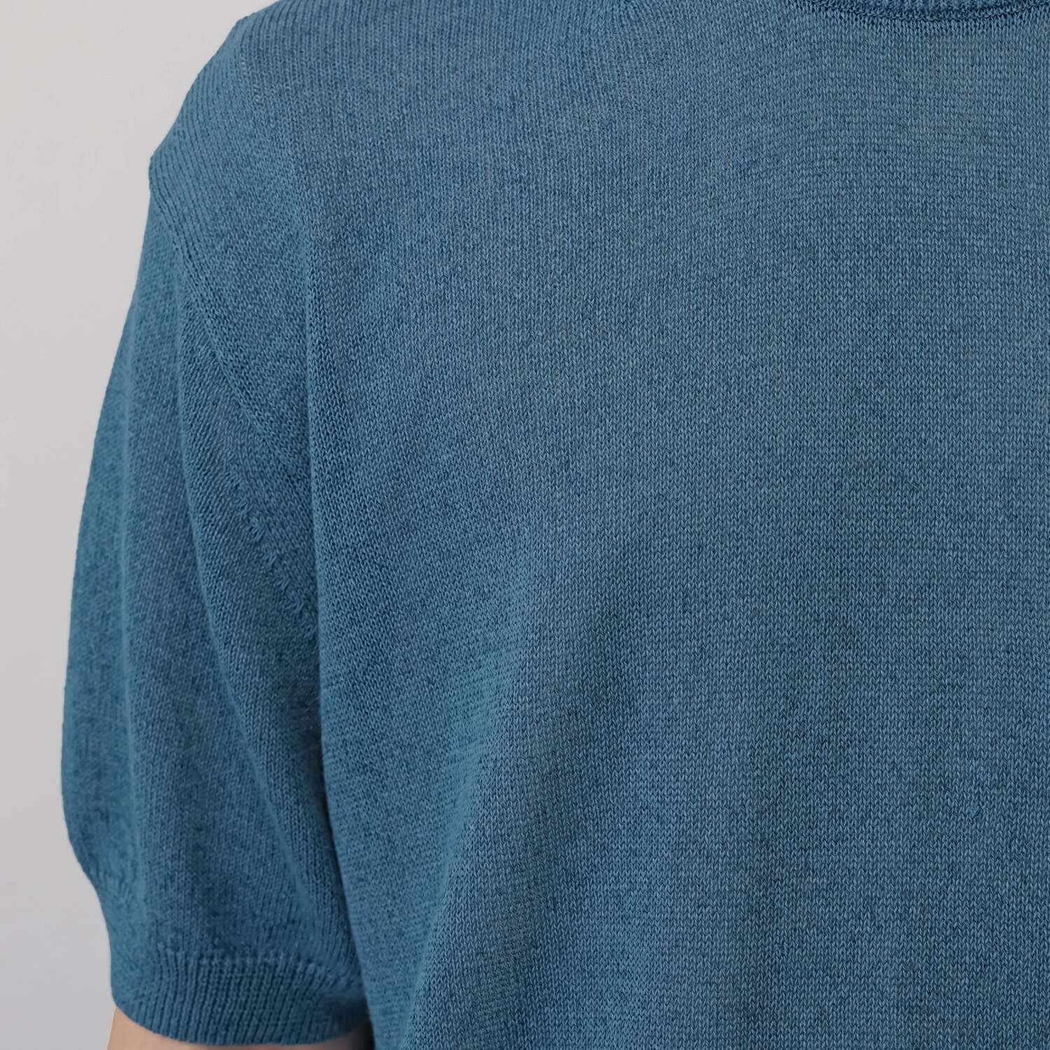 ＢＯＵＮＣＹ　ＢＯＮＤ 風抜けさらさら♪ エアフローヤーン 半袖ニットプルオーバー ＜メンズ＞