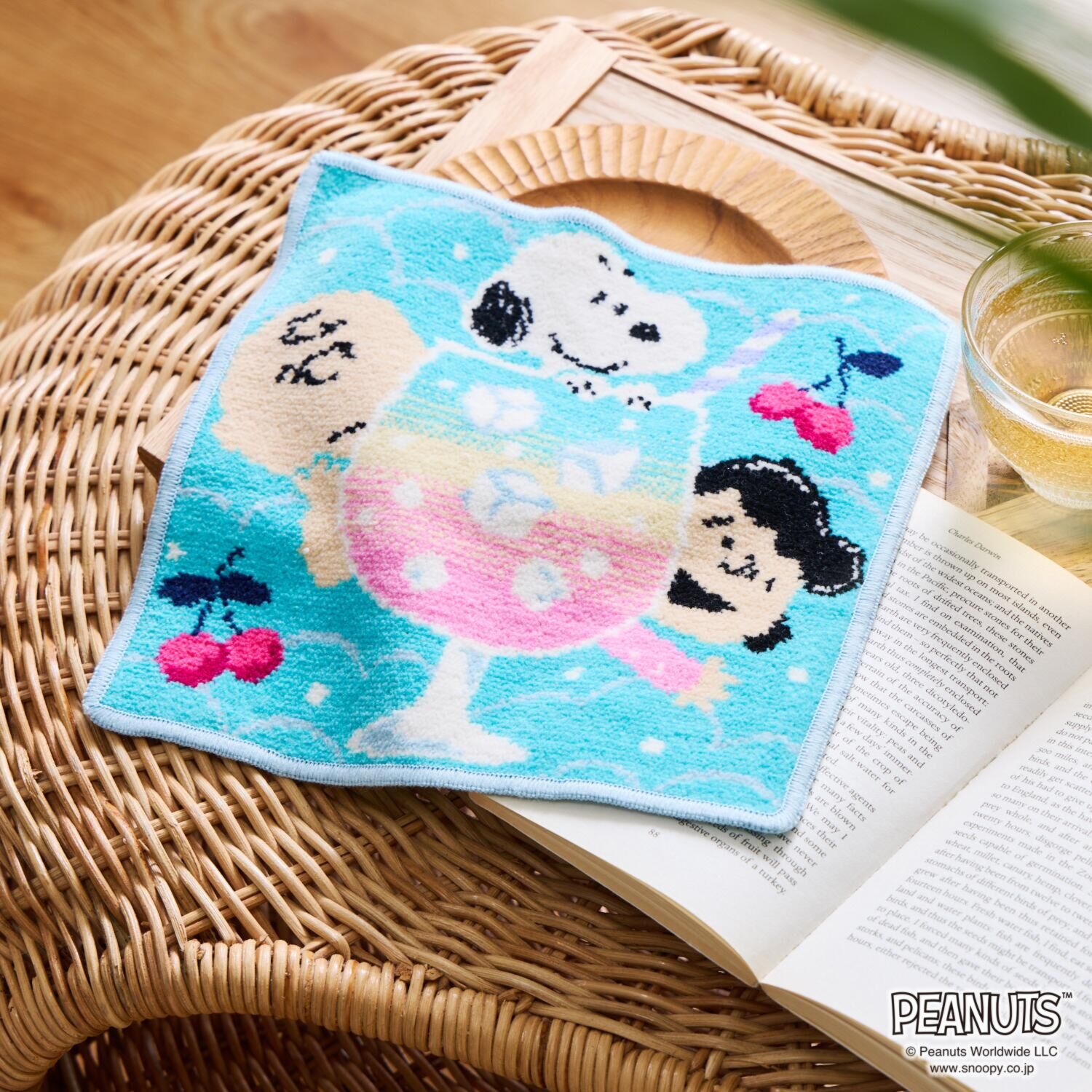 スヌーピー シェニール織り 日本製ミニタオル