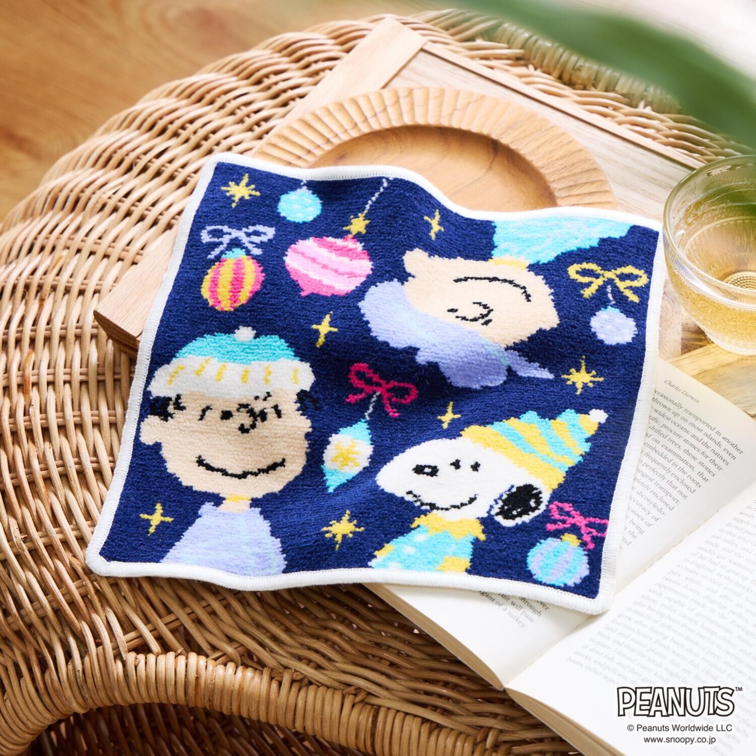 スヌーピー シェニール織り 日本製ミニタオル