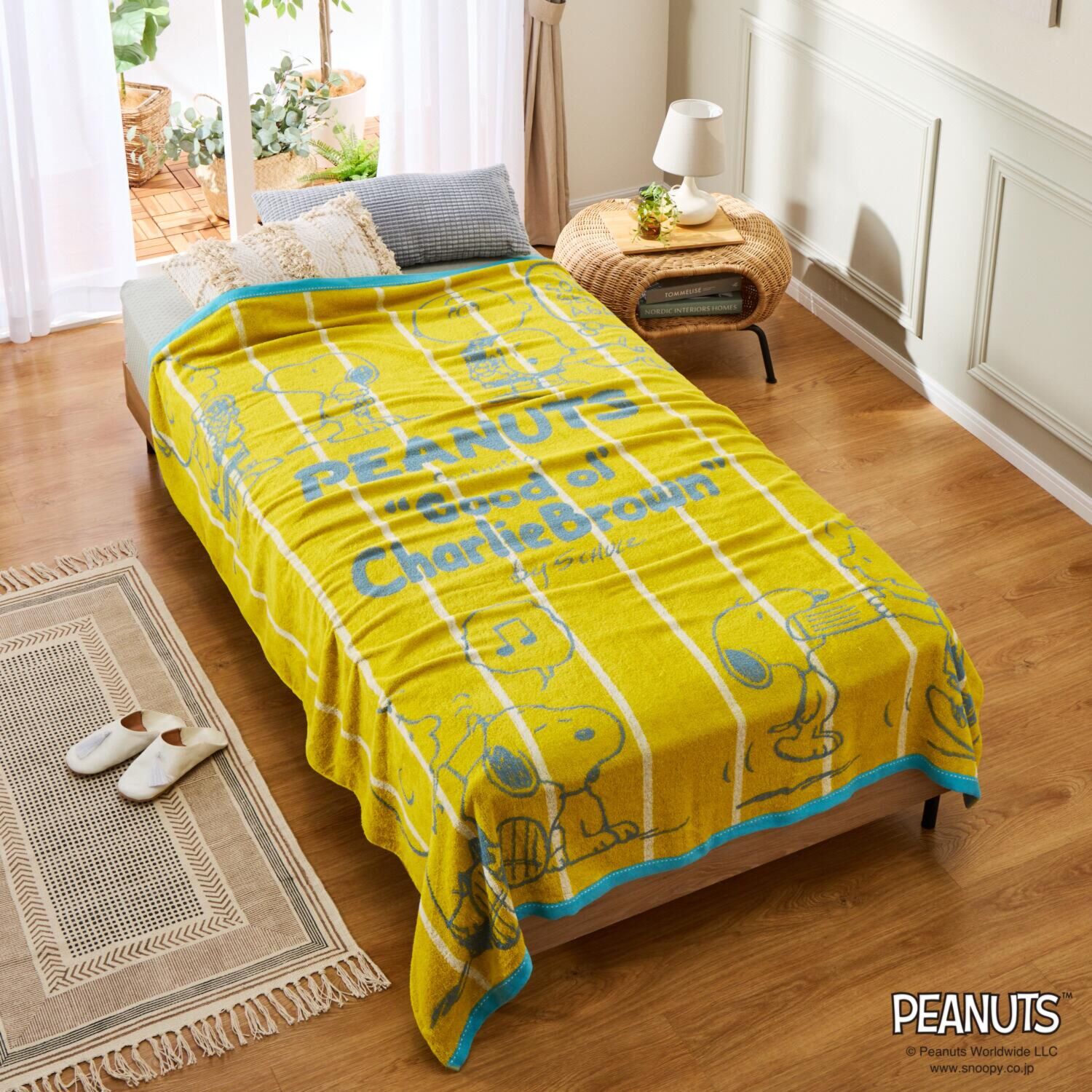 スヌーピー ＰＥＡＮＵＴＳ Ｆｒｉｅｎｄｌｙ コットン１００％ タオルケット