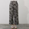 ヘブンアンドアース 接触冷感 ぼかし柄プリント ワイドパンツ