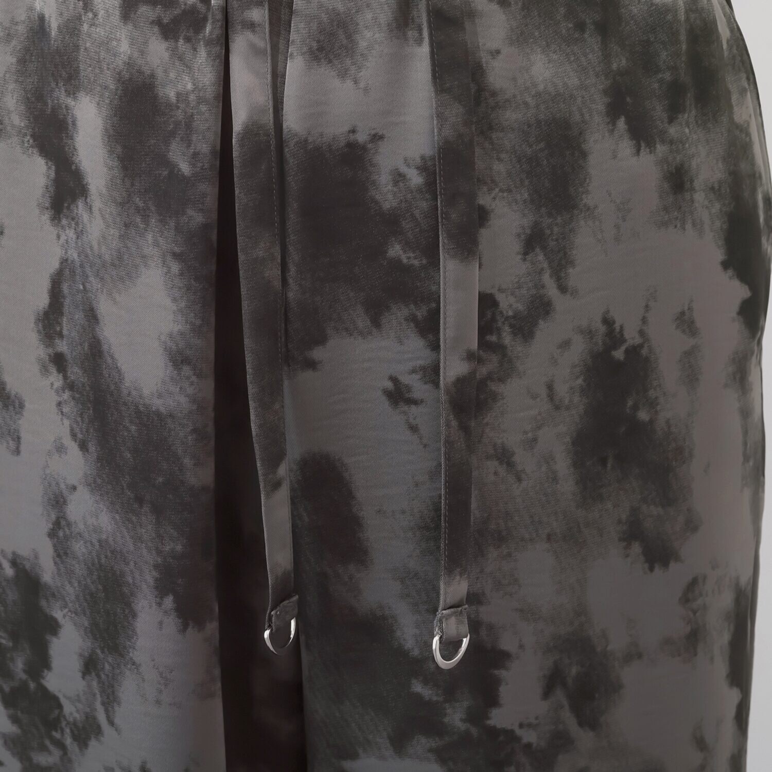 ヘブンアンドアース 接触冷感 ぼかし柄プリント ワイドパンツ