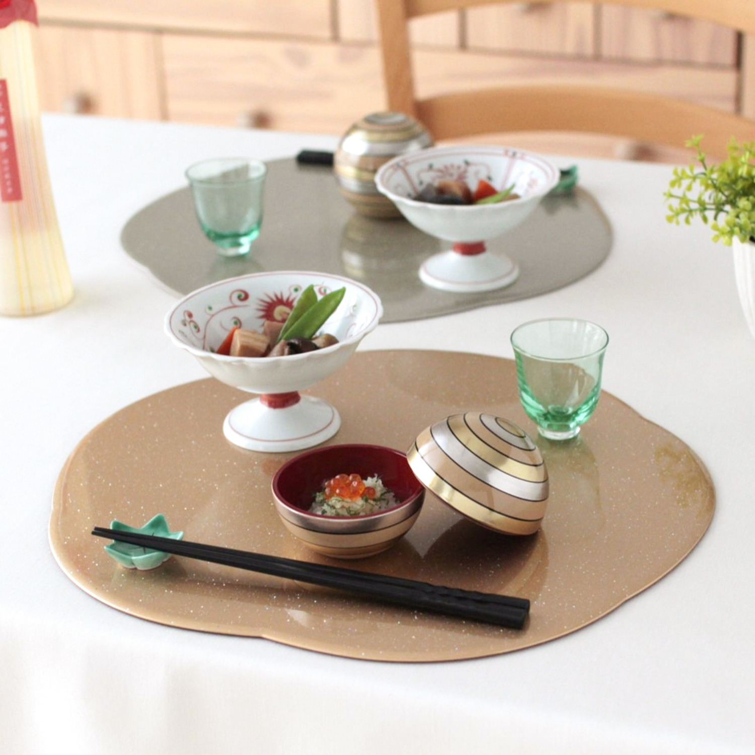 山中塗り 宝独楽 てまり蓋付き小鉢