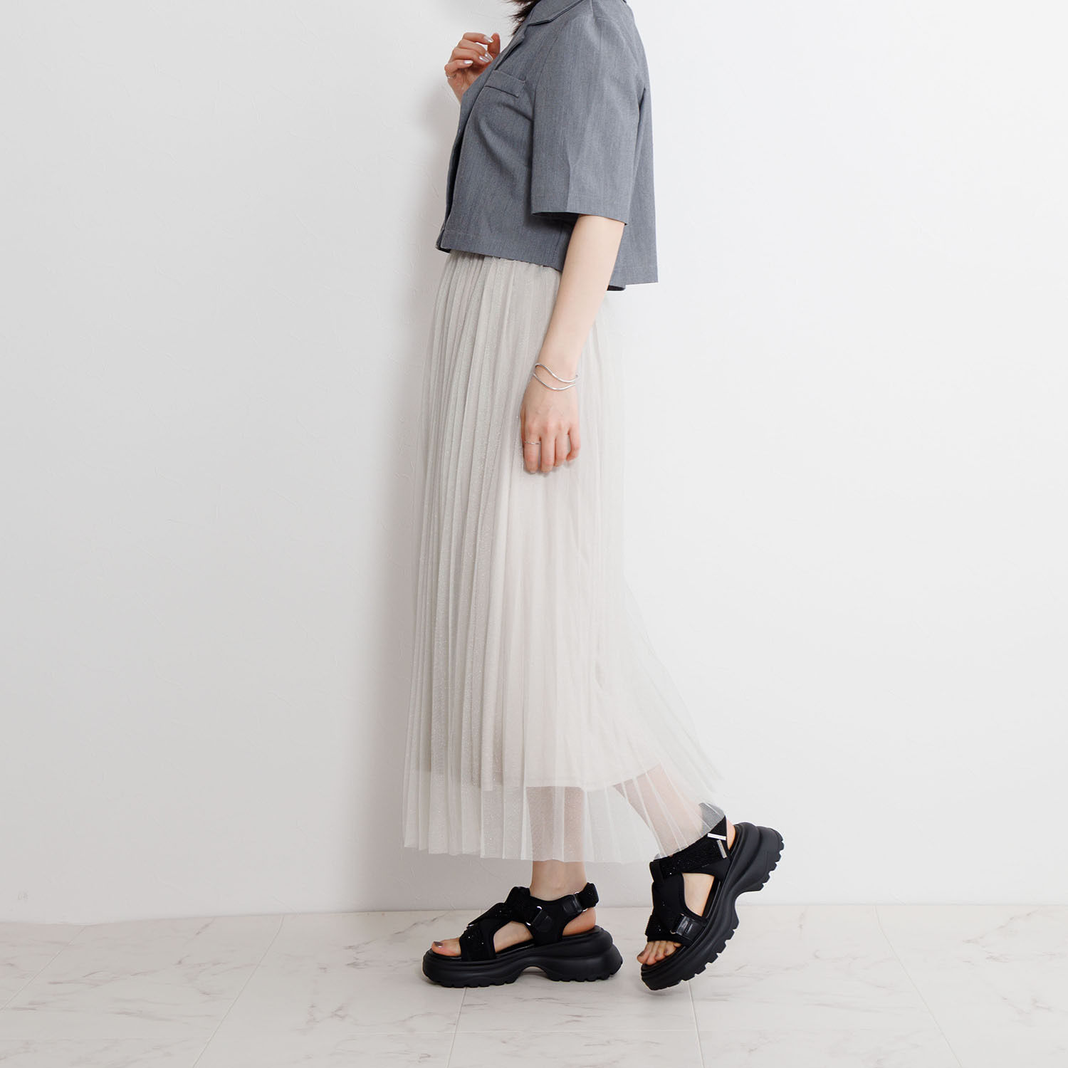 卑弥呼 ラインストーンベルト スポーツサンダル