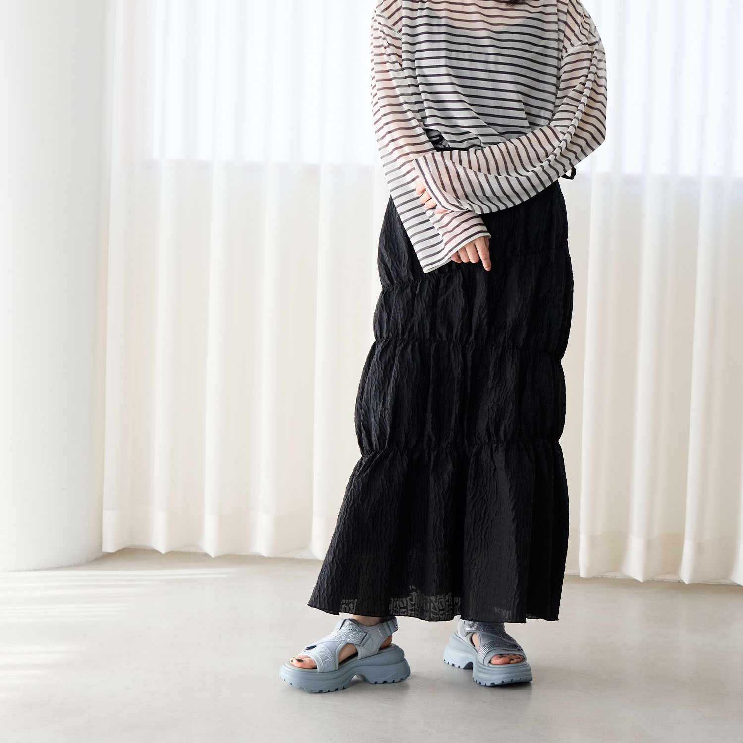 卑弥呼 ラインストーンベルト スポーツサンダル