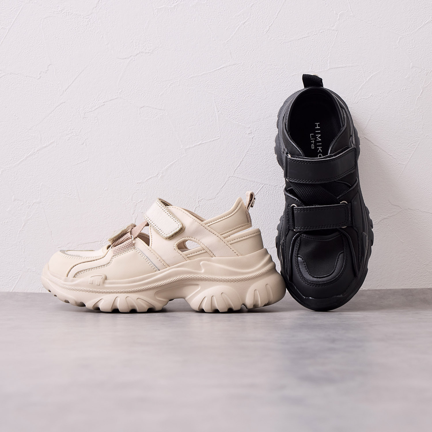 卑弥呼 ダブルベルト 厚底スニーカー