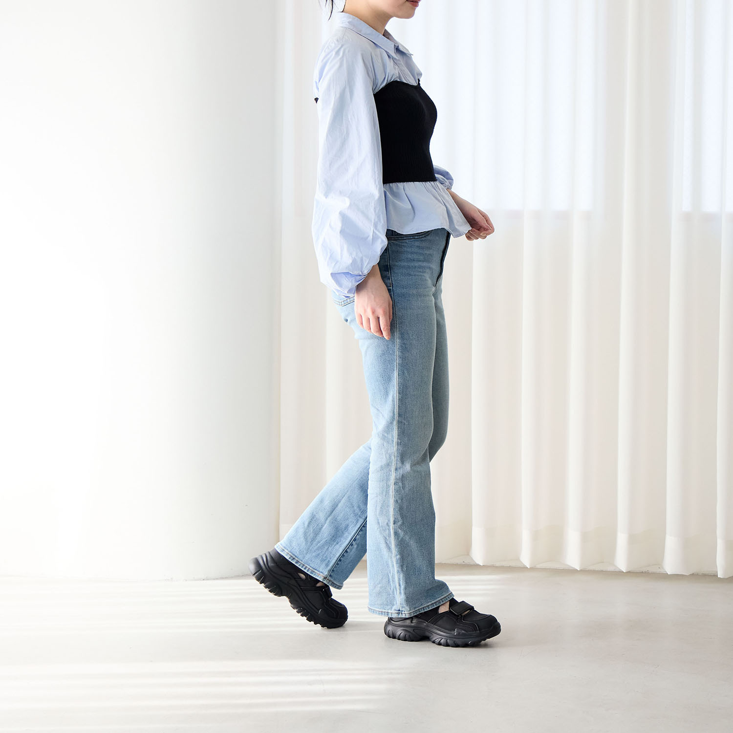 卑弥呼 ダブルベルト 厚底スニーカー