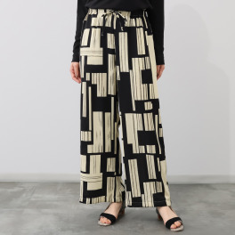 フーア ジオメトリック柄 プリント イージーパンツ