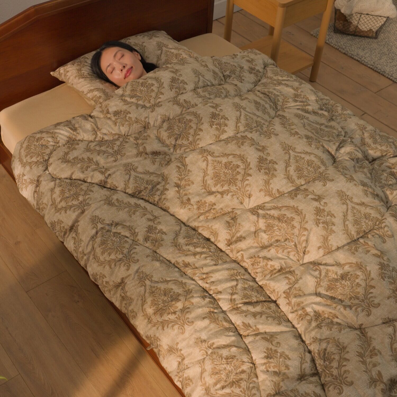 モリリン あったかふわもち♪ ほこりが出にくい カーボンホット 掛けふとん＜ダブル＞