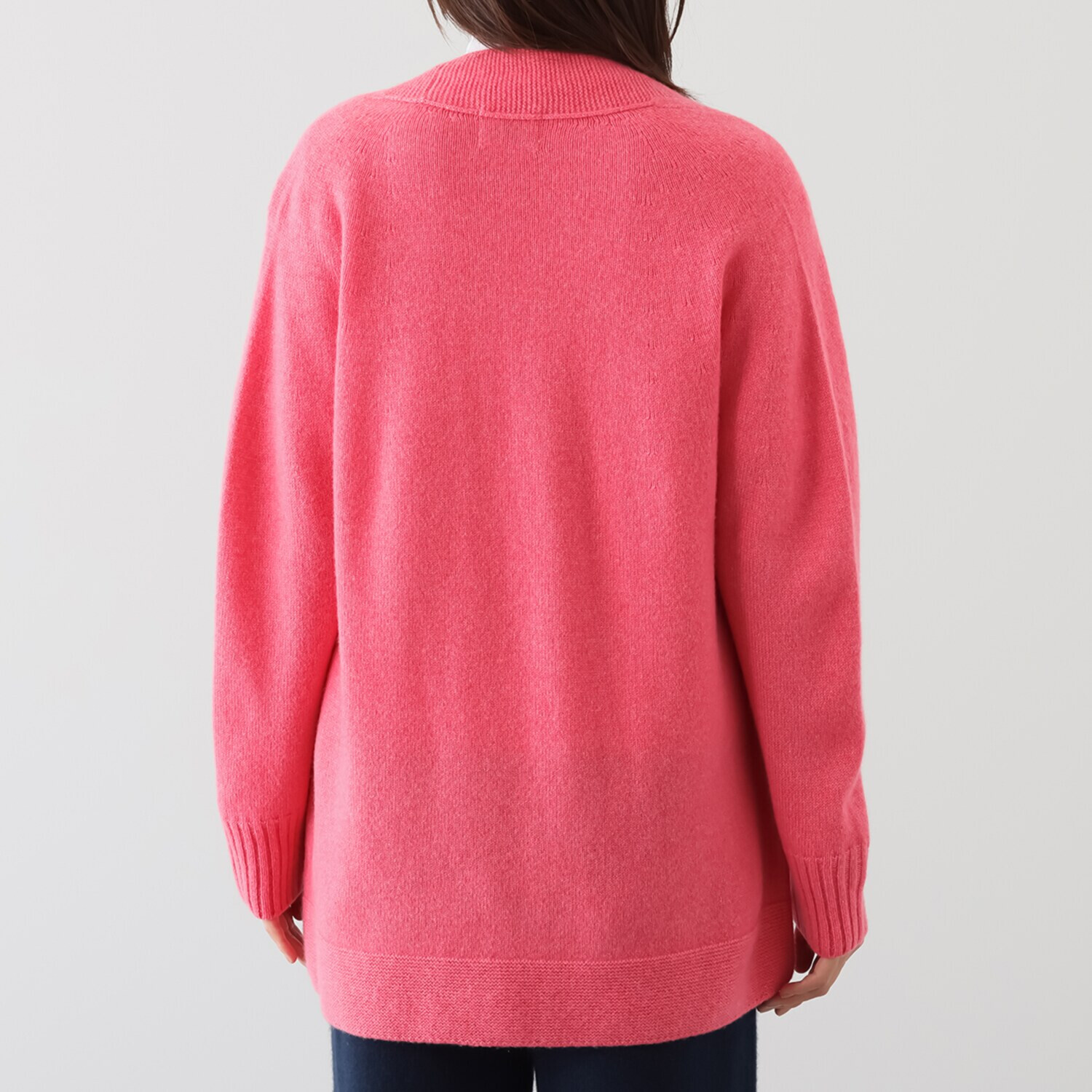 ルーエン　ローズ 日本製 内モンゴル産 カシミヤ１００％ マフラー付カーディガン