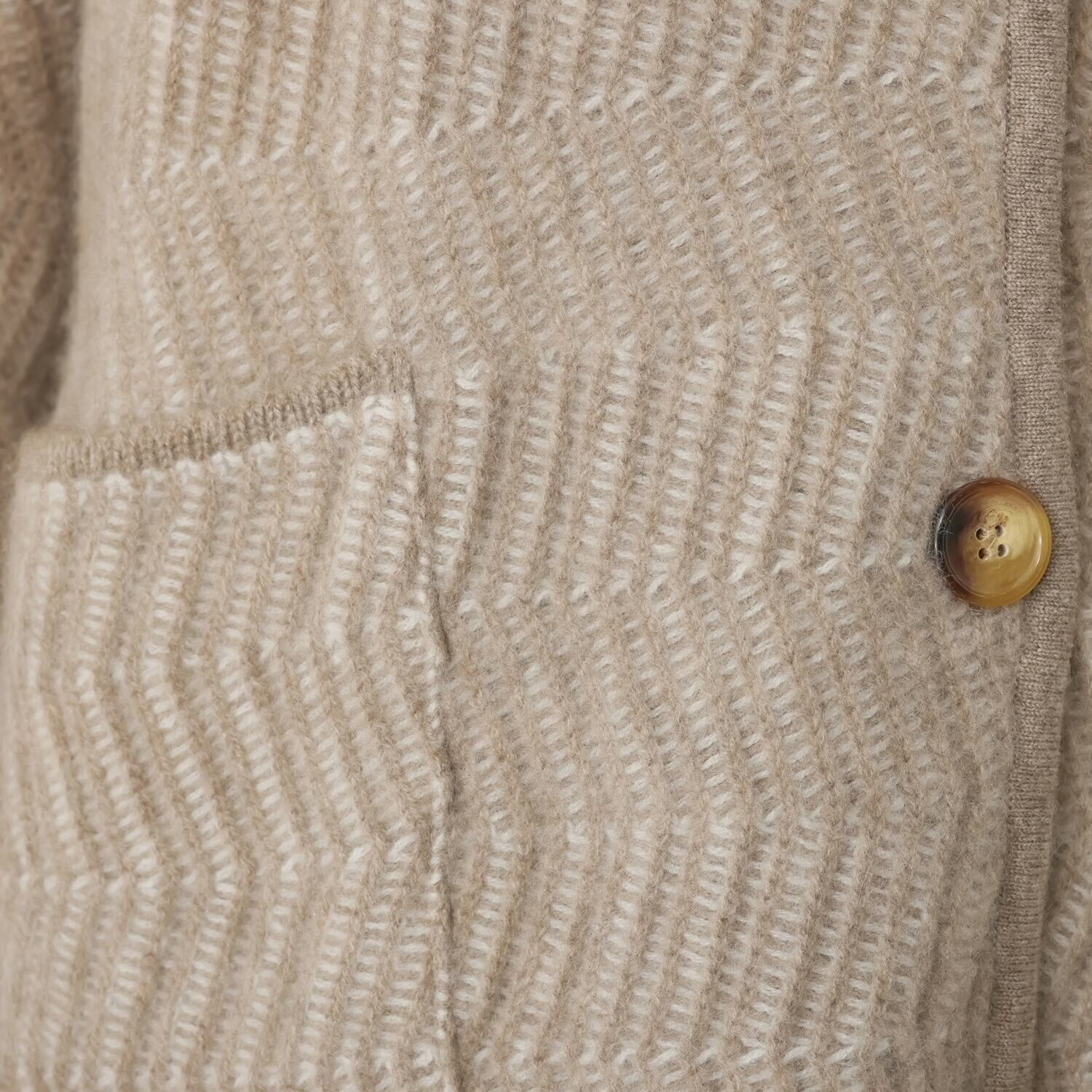 ルーエン　ローズ 日本製 内モンゴル産 カシミヤ１００％ ヘリンボーン柄ジャガード コート