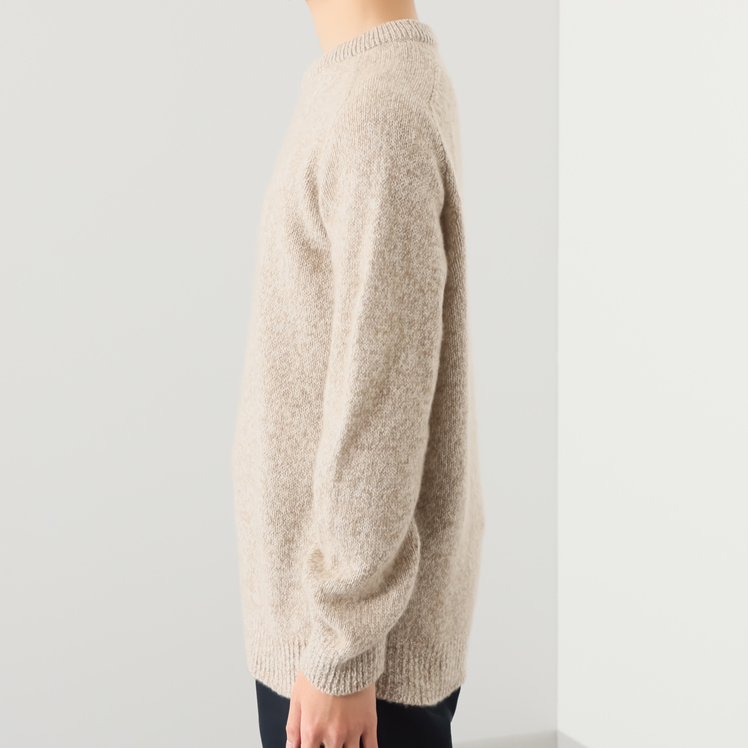 ルーエン　ローズ 日本製　内モンゴル産 カシミヤ１００％ トリコ杢プルオーバー ＜メンズ＞