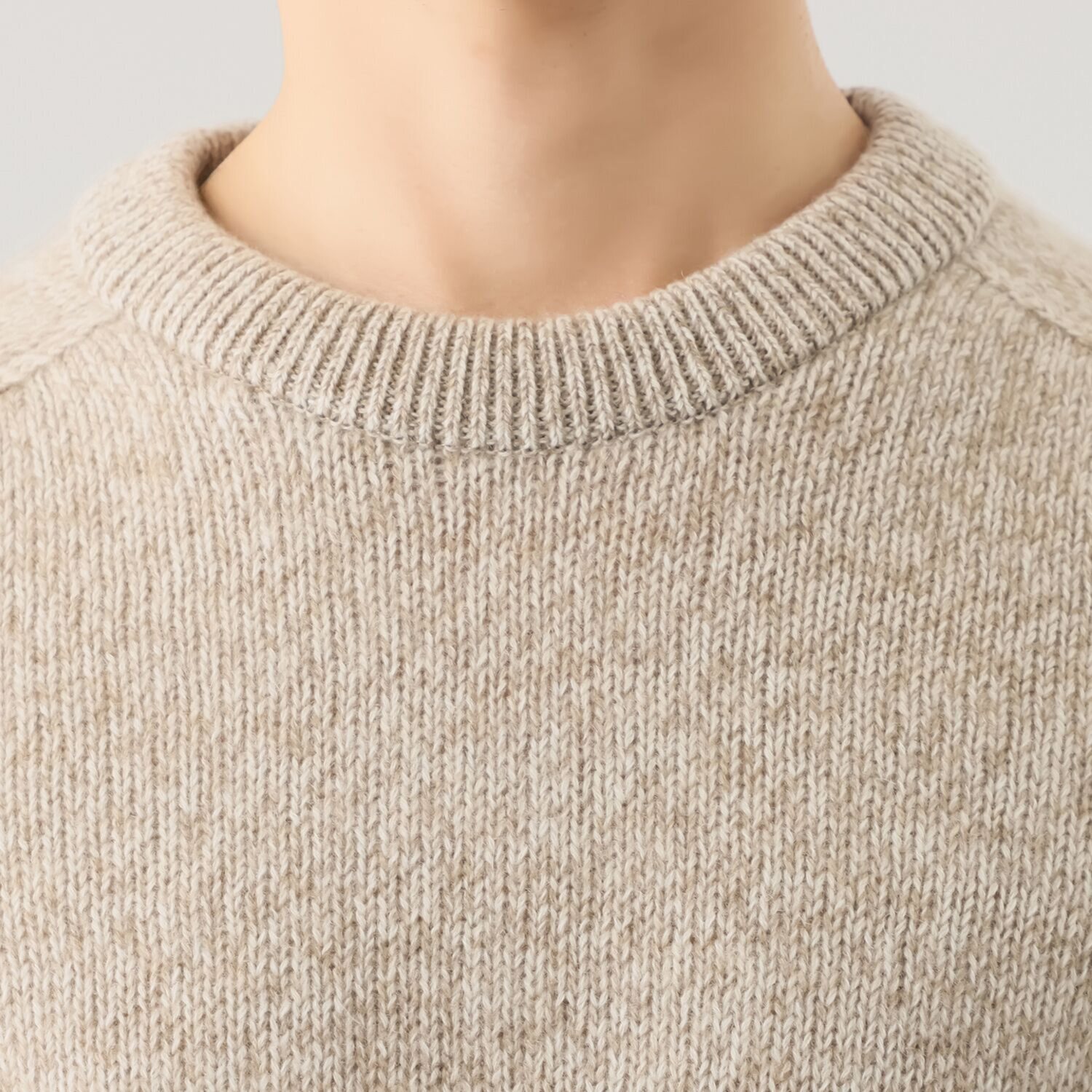 ルーエン　ローズ 日本製　内モンゴル産 カシミヤ１００％ トリコ杢プルオーバー ＜メンズ＞