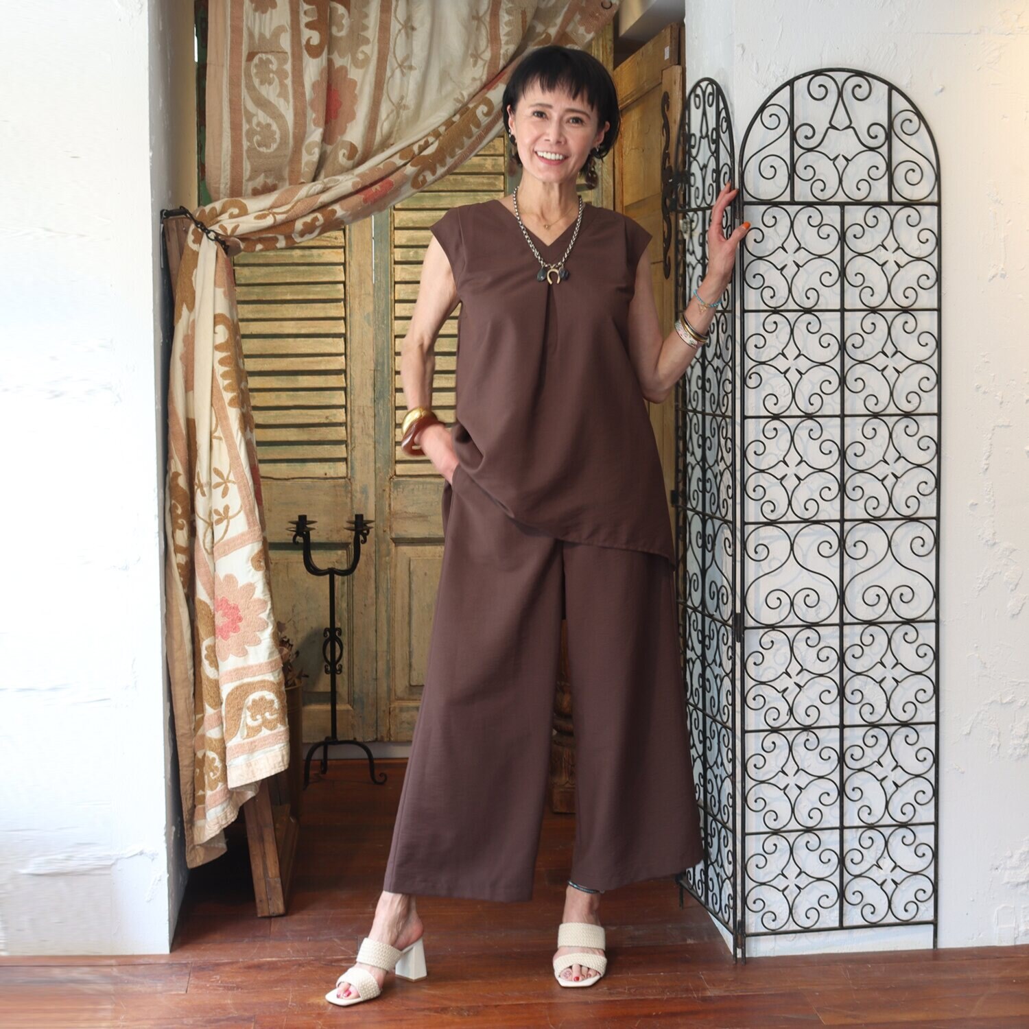 ルティア 接触冷感・ＵＶカット スリット入り クールチュニック