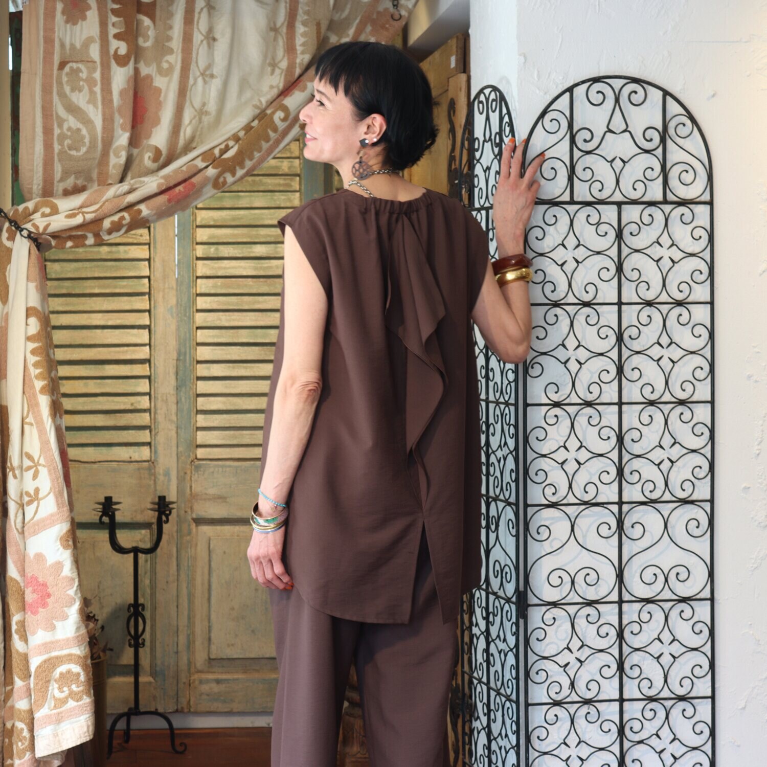 ルティア 接触冷感・ＵＶカット スリット入り クールチュニック