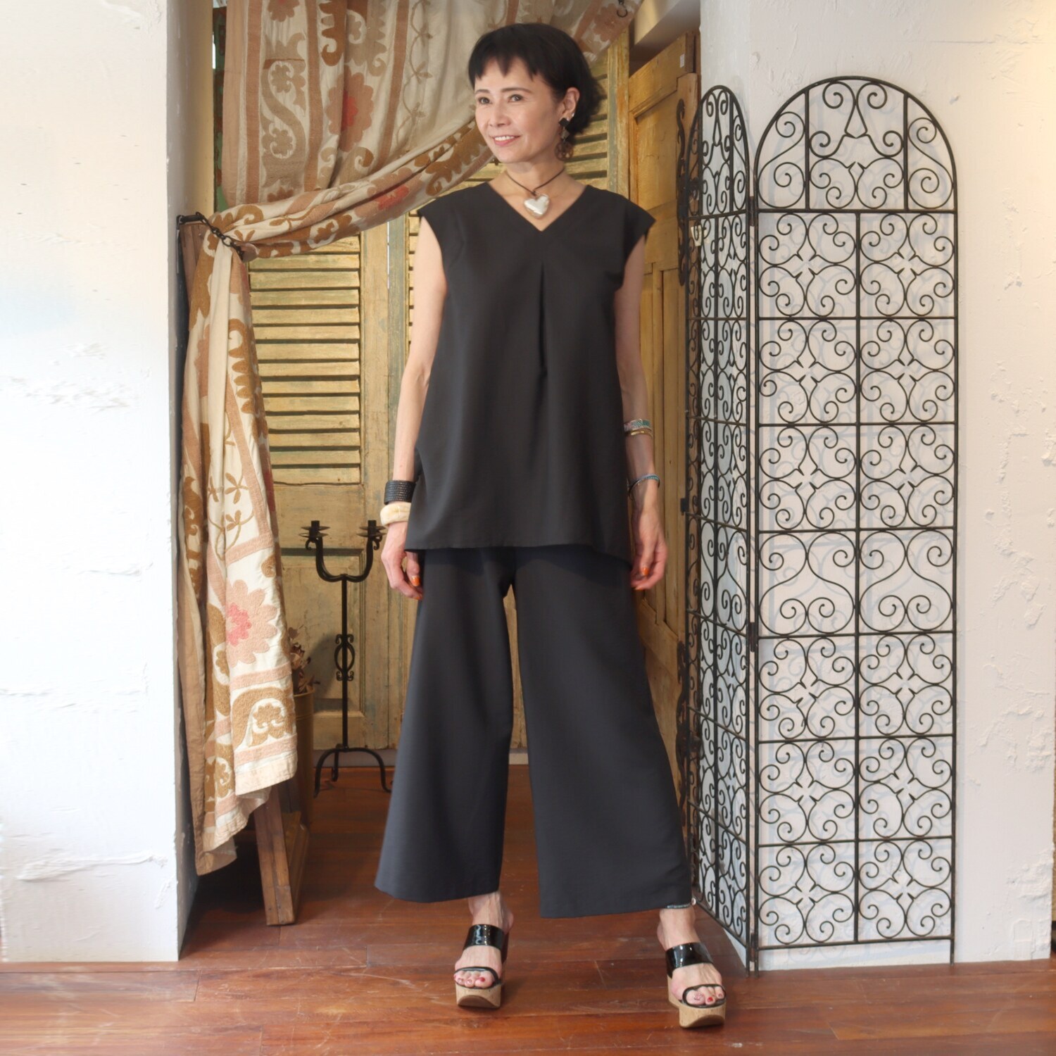 ルティア 接触冷感・ＵＶカット スリット入り クールチュニック