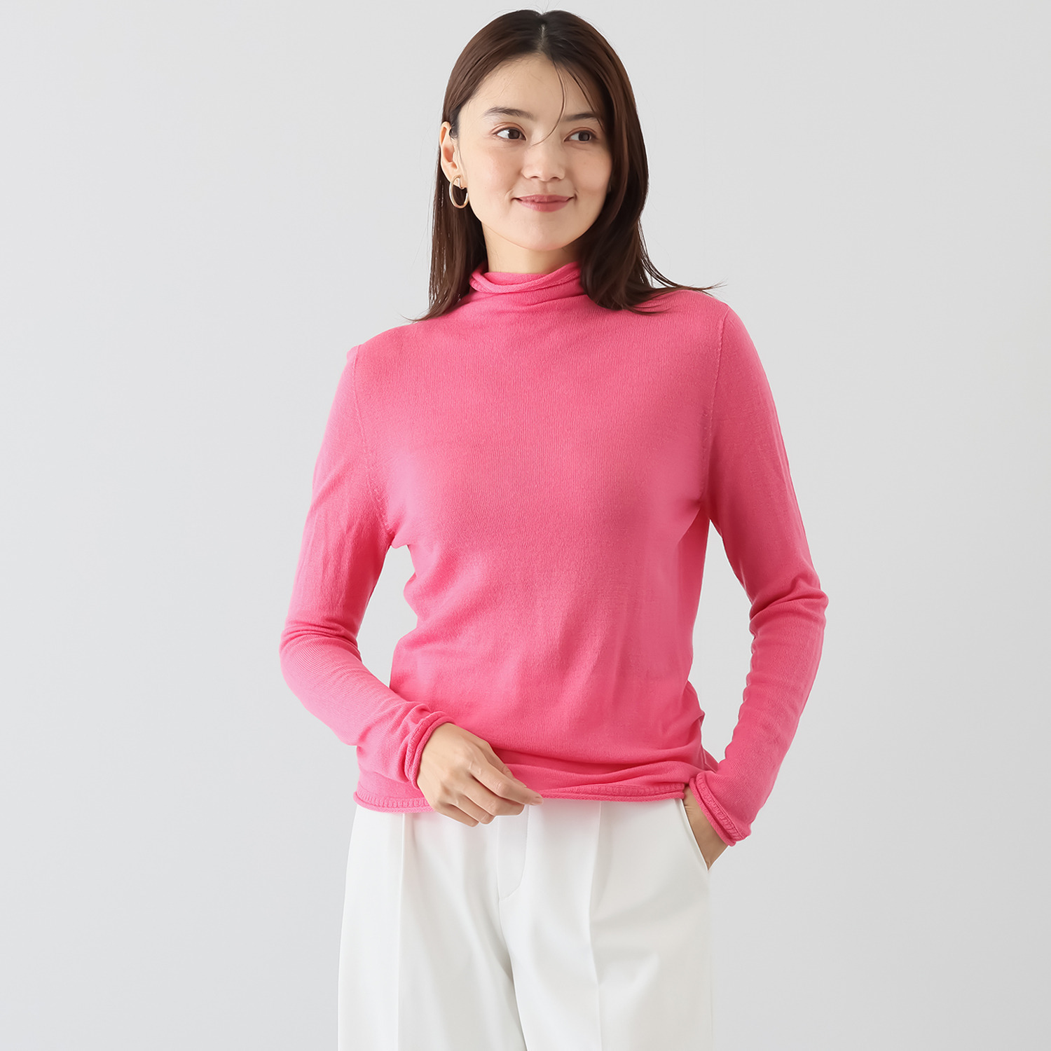 クード・ポー イタリア製　高級糸 “ミレニアム”ウール使用 プルオーバー＜無地＞