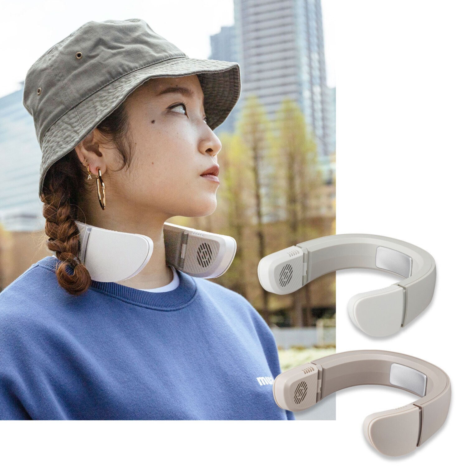 ホット＆クールモードで １年中活躍！ ハイブリッド式 ネックファン テンポブリーズ ＰＣＦＡ−０１Ｂ