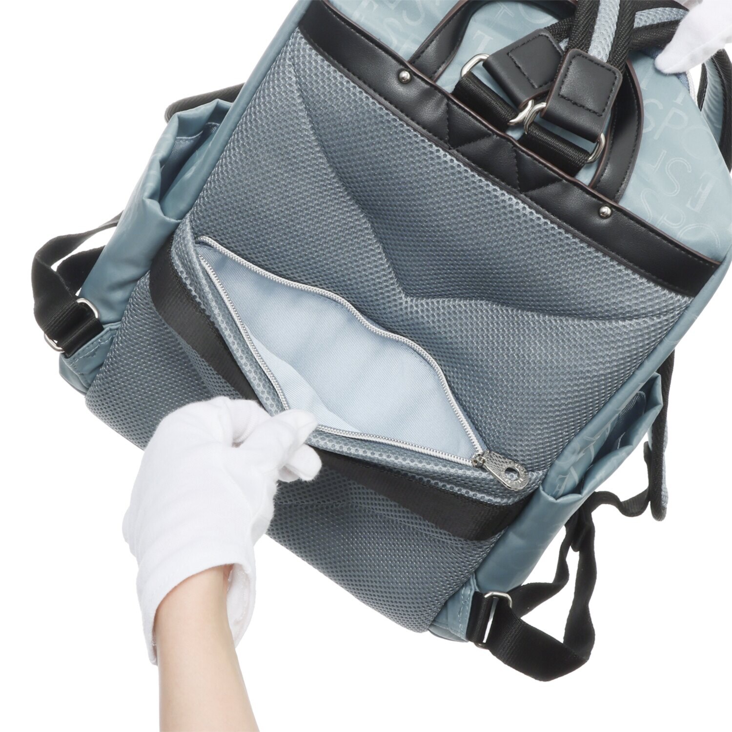 ＥＬＬＥ　ＳＰＯＲＴ スターリベットシリーズ はっ水・熱エンボス加工 ラウンドリュック