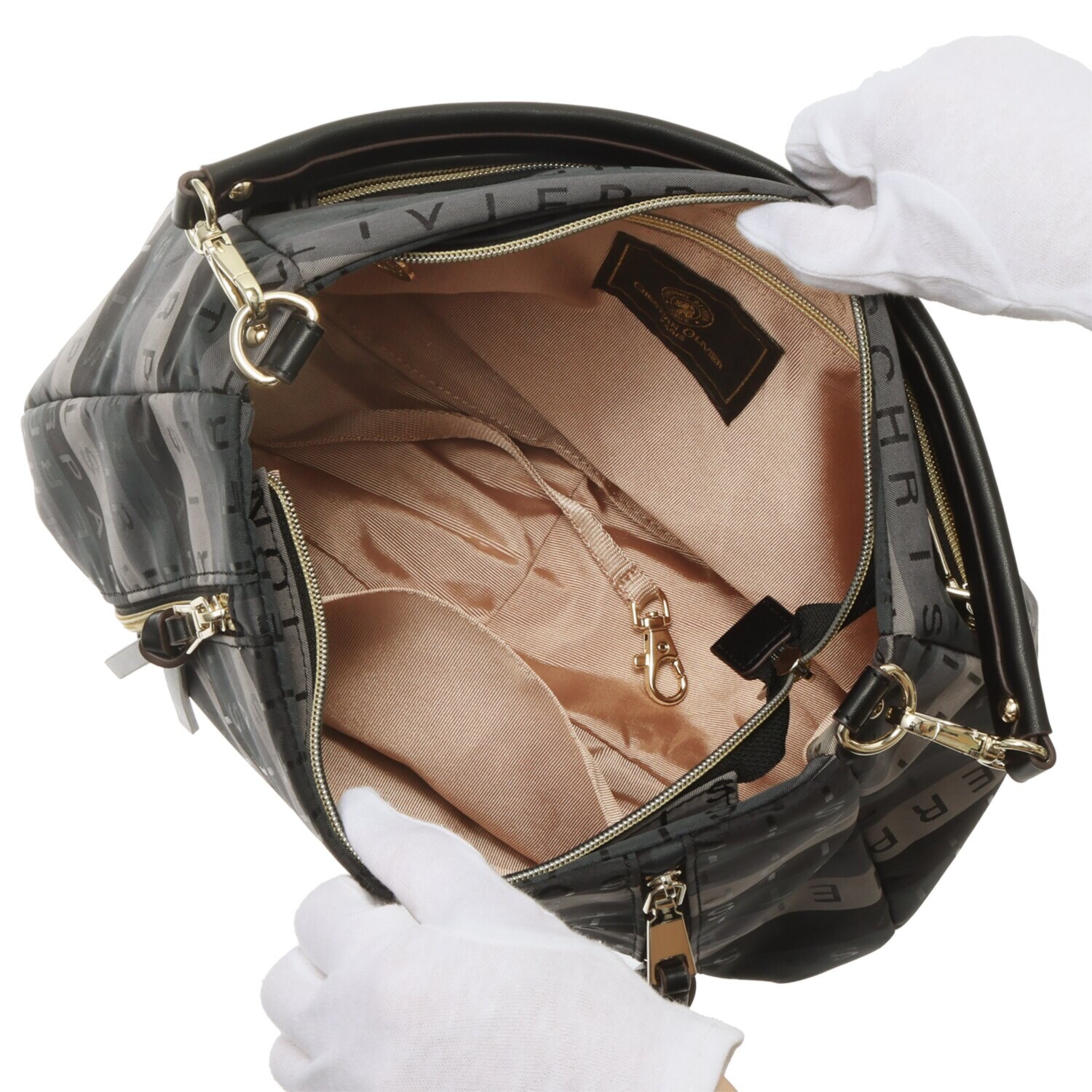 クリスチャン　オリビエ ショップチャンネル デビュー１５周年 はっ水 グラデーションジャガード ２ウェイハンドバッグ