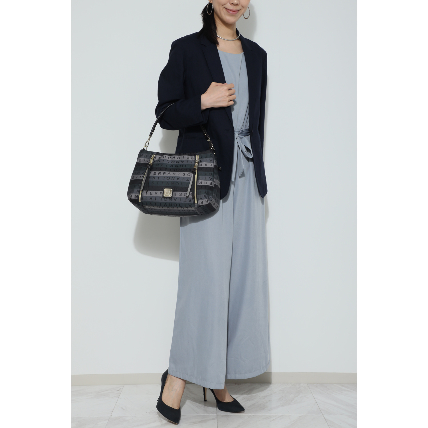 クリスチャン　オリビエ ショップチャンネル デビュー１５周年 はっ水 グラデーションジャガード ２ウェイハンドバッグ