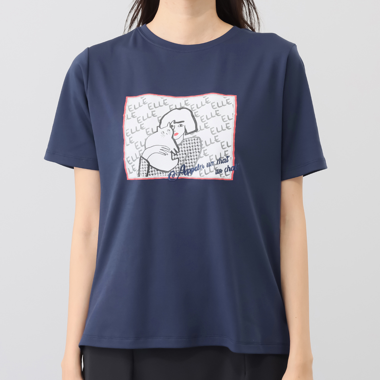 エル　ステュディオ コットン混 サマーＴシャツ