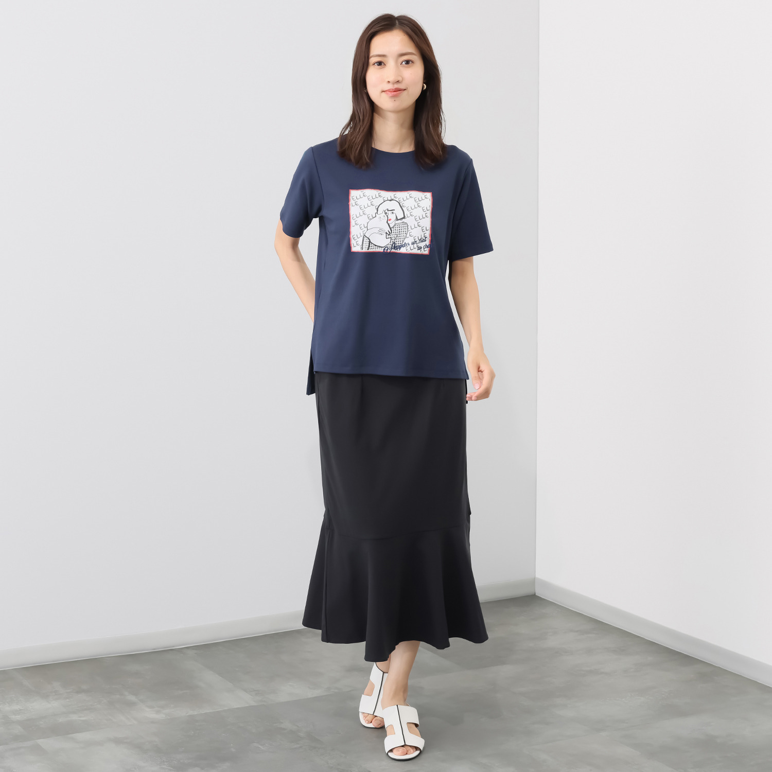 エル　ステュディオ コットン混 サマーＴシャツ