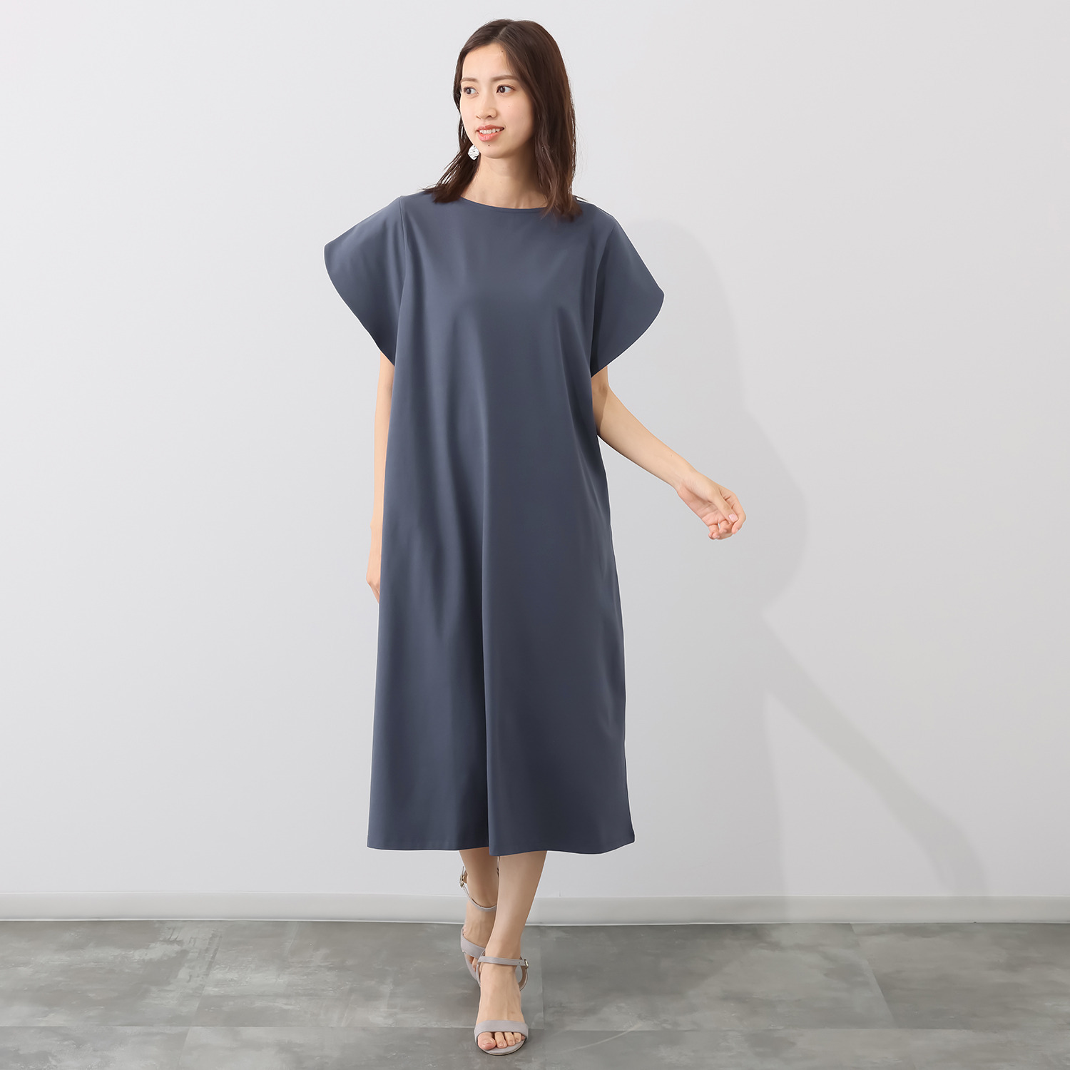 エル　ステュディオ チューリップ袖 ワンピース