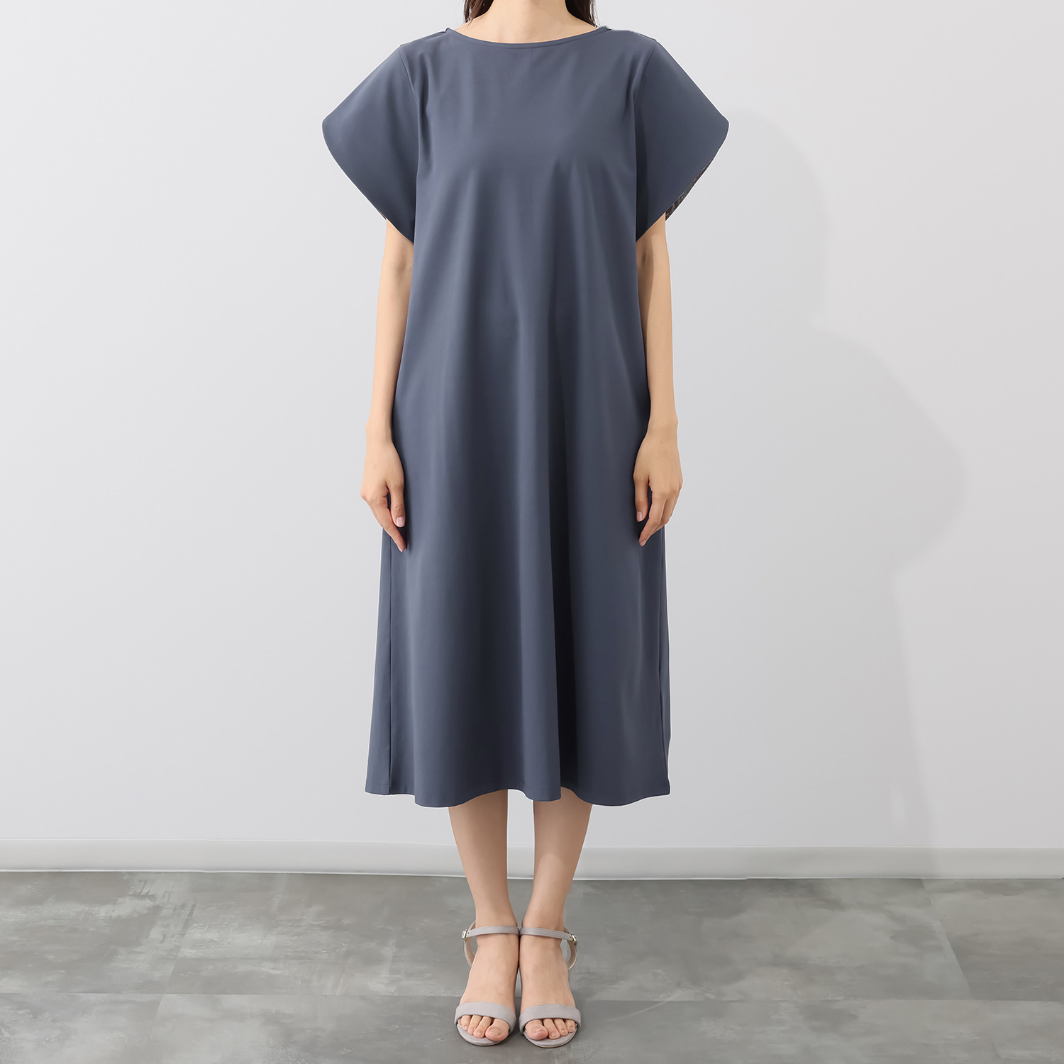 エル　ステュディオ チューリップ袖 ワンピース