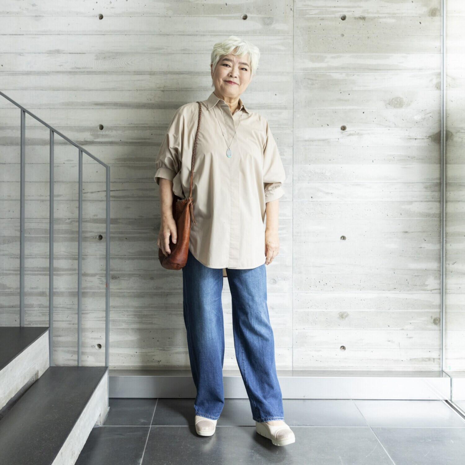 シュガーデプト 綿１００％ ソフトデニム ストレートパンツ