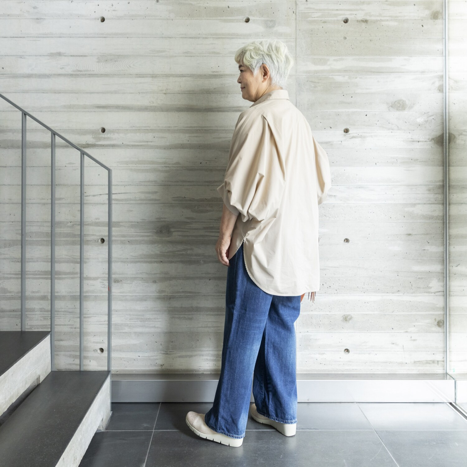 シュガーデプト 綿１００％ ソフトデニム ストレートパンツ