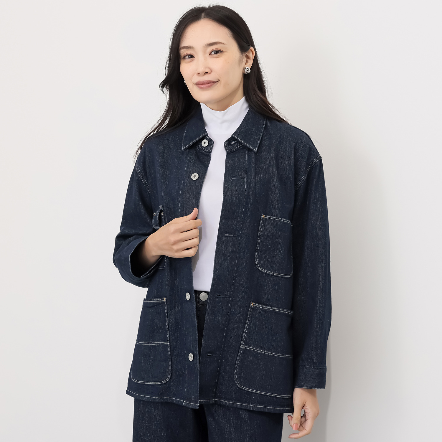 シュガーデプト 綿１００％ ソフトデニム カバーオールジャケット