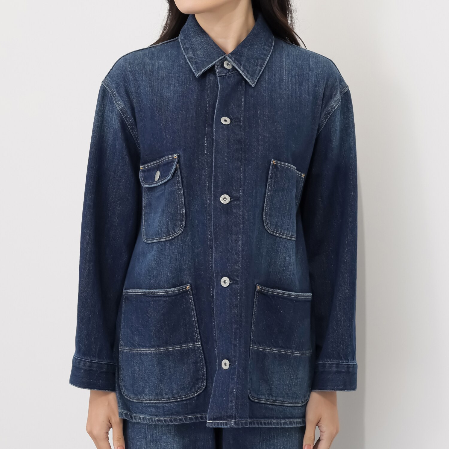 シュガーデプト 綿１００％ ソフトデニム カバーオールジャケット