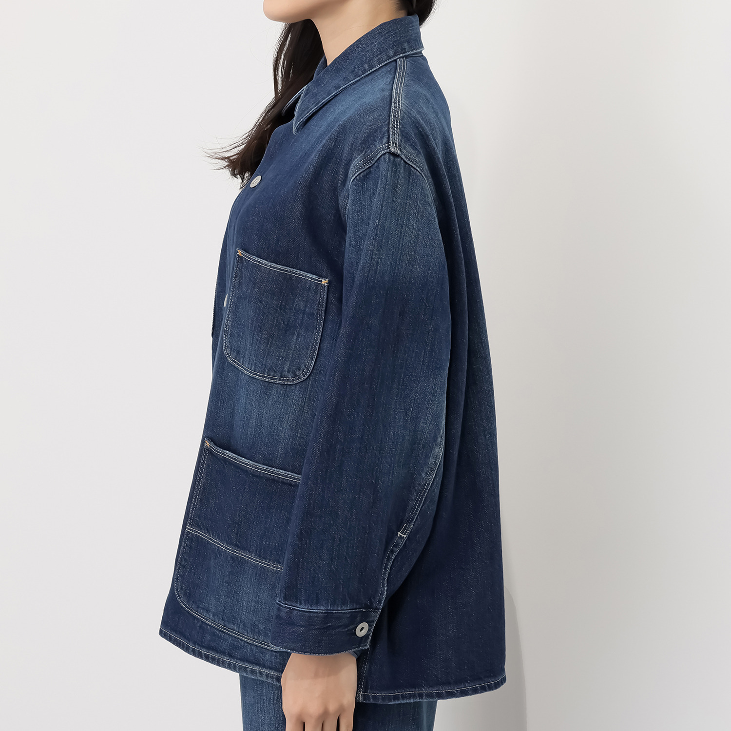 シュガーデプト 綿１００％ ソフトデニム カバーオールジャケット