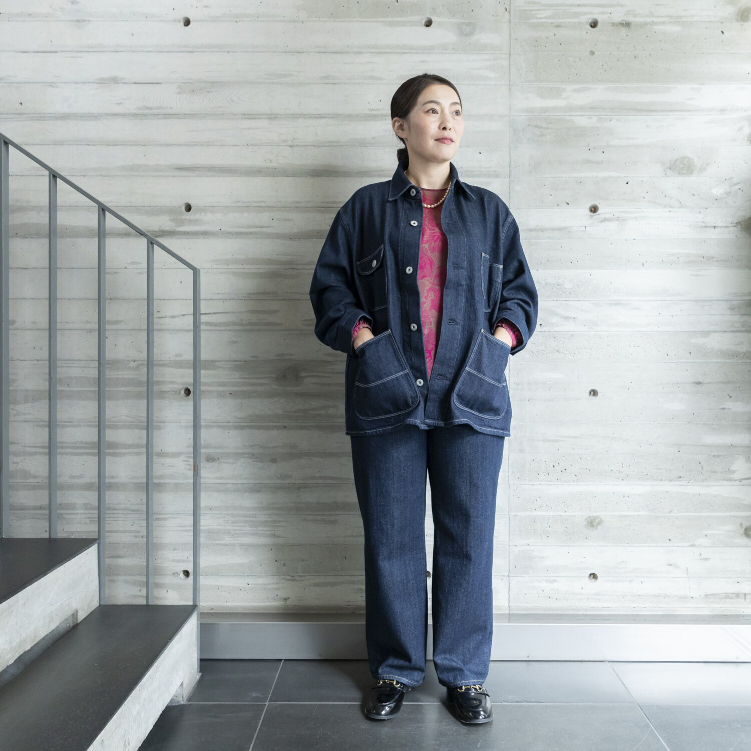 シュガーデプト 綿１００％ ソフトデニム カバーオールジャケット