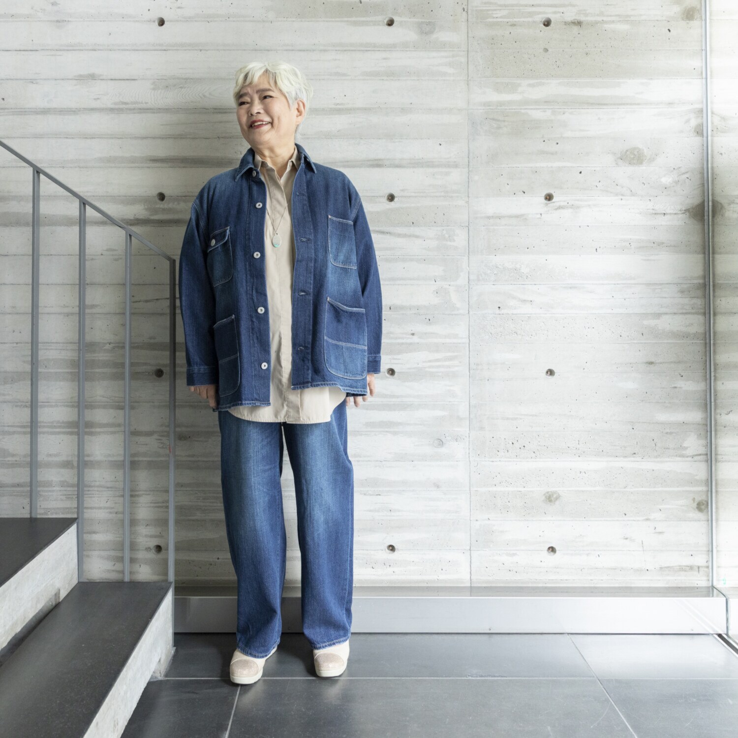 シュガーデプト 綿１００％ ソフトデニム カバーオールジャケット