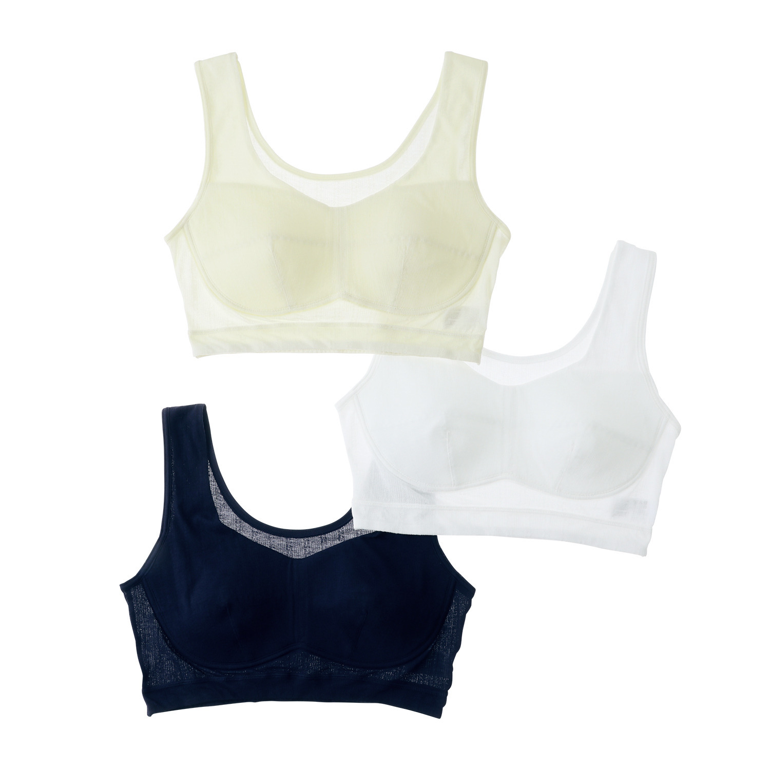 ジュエル 抗菌防臭・綿１００％ エアリーなメッシュ ラクブラ３枚セット